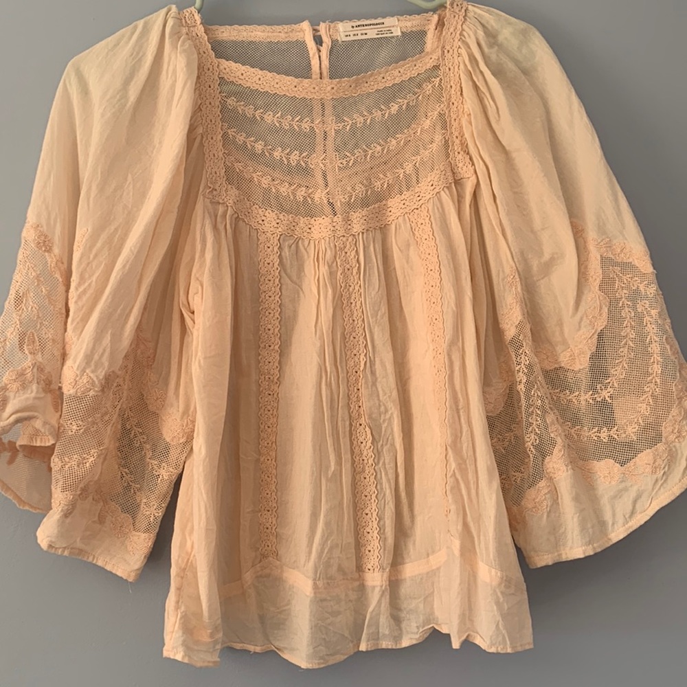 Anthropologie Rose Pink Blouse